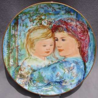 EDNA HIBEL plate MICHELLE AND ANNA Mother’s Day 1991  