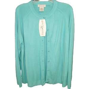  Misses Size XL (16/18) White Stag Teal Moon Sweater 