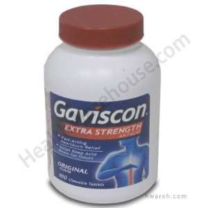  Gaviscon (Extra Strength Antacid)   100 Chewable Tablets 