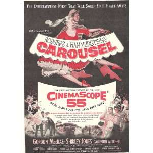 Rogers & Hammersteins Carousel Original 1956 Movie Ad with Gordon 