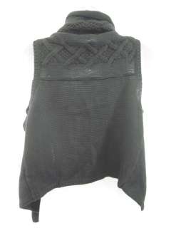 SHAE Black Knit Sleeveless Cardigan Sweater Size Medium  