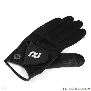 Porsche Design Golf Glove ~ Black Leather, Extra Large Cadet, Left 