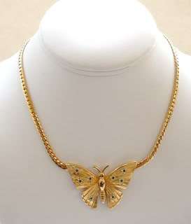 CRAFT VINTAGE SIGNED DESIGNER JEWELRY  BUTTERFLY CHOKER