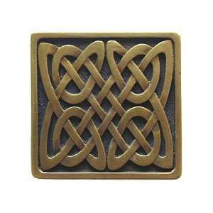  Celtic Isles Cabinet Knob, Antique Brass