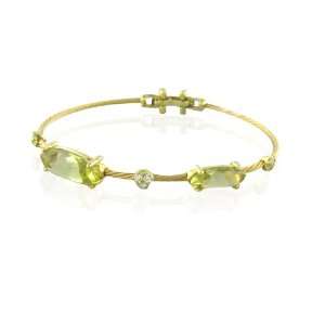    Morelli Yellow gold Paul Wire 18k Citrine Diamond Bracelet Jewelry