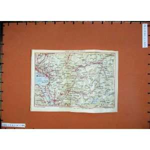   1941 Colour Map Switzerland Montreux Diablerets Vevey