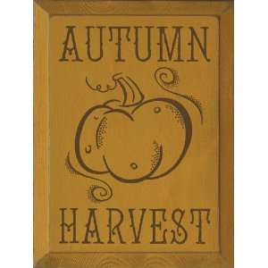  Autumn Harvest (with pumpkin graphic) Wooden Sign