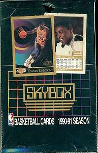 1990 91 SKYBOX BASKETBALL WAX BOX 36 PACKS  