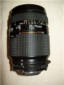 Nikon AF Nikkor 35 70mm 12.8 Camera Lens Auto Focus & Lens Caps 