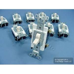  10 Leviton Light Almond COMMERCIAL Toggle Wall Switches 