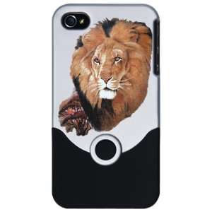  iPhone 4 or 4S Slider Case Silver Lion Head Everything 