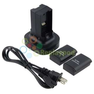 Dual Battery Charging Station w/ AC power cord Two Rechargeable Ni MH 