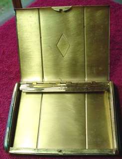Vintage 1939 Black Enamel Klix Marathon Cigarette Case  