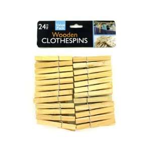  24 Pack Wooden Clothespins 