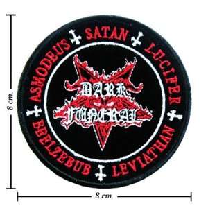 Dark Funeral Patch Music Band Logo II Embroidered Iron on Patches Free 