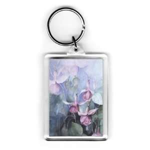  Fuschia, pink coachman by Karen Armitage   Acrylic Keyring 