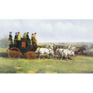  Coach And Four Descending Hill (Canv)    Print