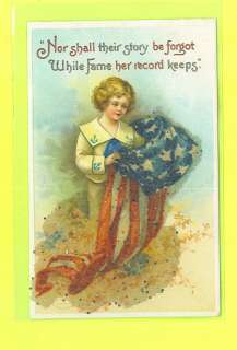 VETERANS DAY POSTCARD SIGNED CLAPSADDLE GLASS BEADED  