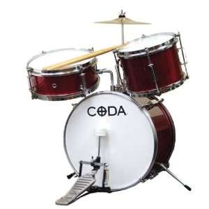  CODA DS 010 R 3 Piece Drum Set Musical Instruments