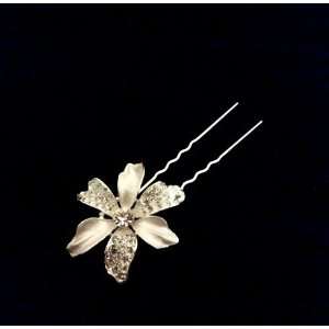 Wedding Hair Pin Rhinestones Crystal Flower Blossoms   Ideal for 