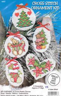 Design Works Counted Cross Stitch Kit ~ TREE TRIMMING 5 Ornaments Sale 