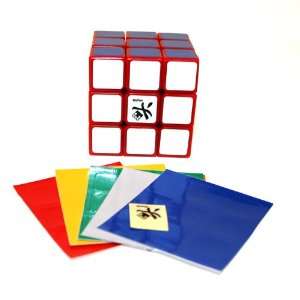    Dayan GuHong 3x3 Speed Cube Red Assembled DIY Sticker Toys & Games