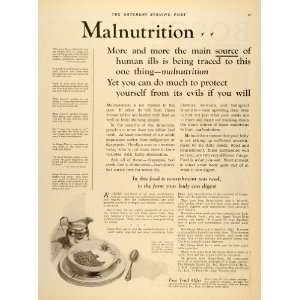  1924 Ad Malnutrition Grape Nuts Breakfast Carbohydrates 