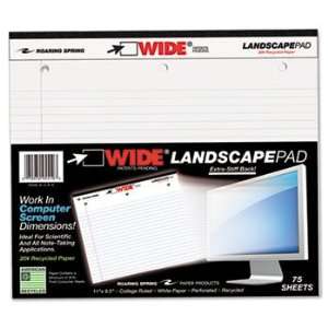  Landscape Format Writing Pad, College Ruled, 11 x 9 1/2 