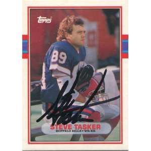  Steve Tasker Autographed/Signed 1989 Topps Card Sports 