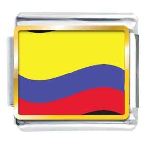 Colombia Flag Italian Charm Bracelet Link