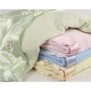  Green Apple   Comfort Silkie Satin & Chenille Baby Blanket 