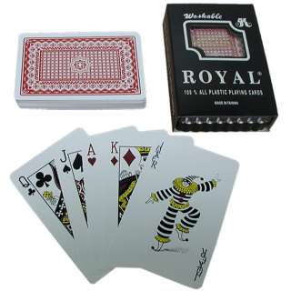 Deck Royal 100% Plastic Playing Cards/Star Pattern  Red  