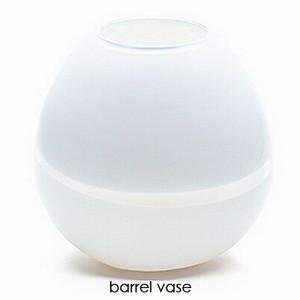  white/ivory barrel vase by caleb siemon