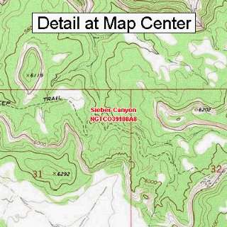  USGS Topographic Quadrangle Map   Sieber Canyon, Colorado 