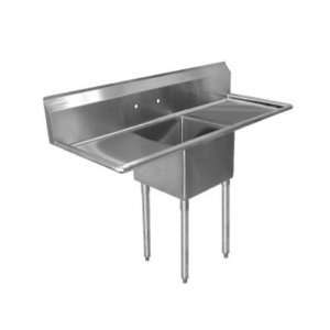 Compartment Stainless Steel Commercial Sink with Drainboards, 17 x 