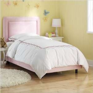  Border Micro Suede Youth Bed in Light Pink Size Twin 