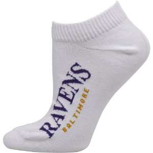  Baltimore Ravens Womens Arched Team Name Solid Ankle Socks 
