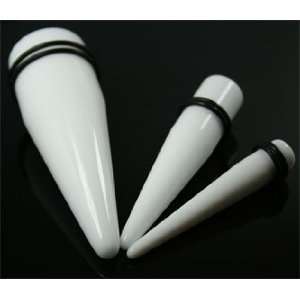  UV Expanders White Color, 12g   Sold as a Pair Jewelry