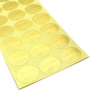 Gold For You Gift Seals Sealed Set 2 Sheets 84 Stickers  