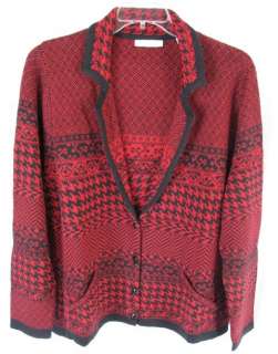 Coldwater Creek Wool Blend Mixed Pattern Sweater/Jacket  