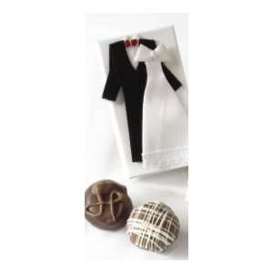  Wedding Favor 2 Piece Truffle in Handmade Tuxedo & Wedding 