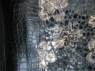 Original by SHARIF black floral PURSE handbag leather  