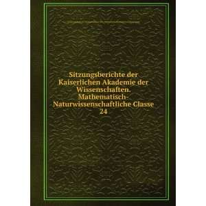   in Wien. Mathematisch Naturwissenschaftliche Klasse Books