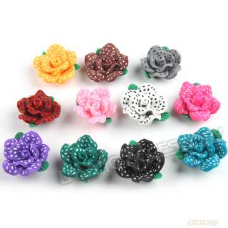 100pcs Colorful Flowers FIMO Polymer Clay Beads 110941  