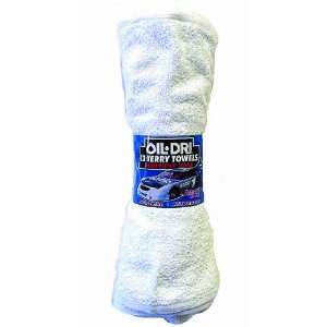 Oil Dri L90952 Terry Towel, 14 L x 17 W, White (Box of 25, 25 per 