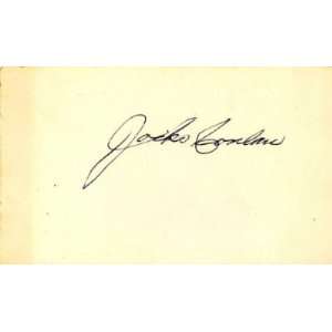  Jocko Conlan Autographed / Signed 3x5 Card Hall of Fame 