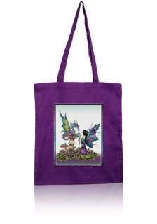 Companions Fairy and Dragon Purple Amy Brown Tote Bag  