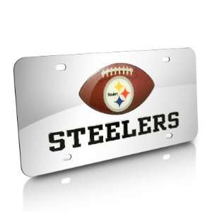  NFL Pittsburgh Steelers Football Acrylic License Plate 