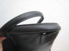 FURLA Genuine Leather Multi Compartment Black Satchel Handbag  