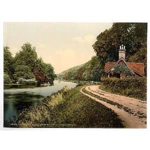  Cliveden from below Cookham Ferry,London,England,1890s 